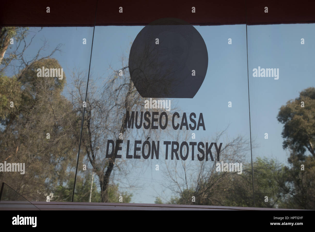 Mexico city, Mexico. Friday 24th February 2017. `Museum at Leon Trotsky's house in Mexico city mounting exhibition to highlight 100th anniversary of the start of the Russian revolution in February 2017.  Trotsky and Lenin were leading figures in the overthrow of the Russian czar. Trotsky lived in Mexico city in exile until he was assassinated in 1940 at his home where this museum was created preserving the house. Credit: WansfordPhoto/Alamy Live News Stock Photo